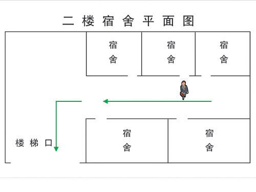 二楼宿舍平面图-中空...